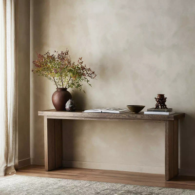 Four Hands Warby Console Table - Worn Oak Veneer