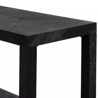 Four Hands Lamar Console Table - Drifted Matte Black Veneer