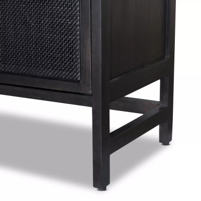 Four Hands Caprice Sideboard - Black Wash Mango W/ Black Cane - 72"