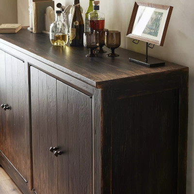 Four Hands It Takes An Hour Sideboard - Distressed Black - 63"