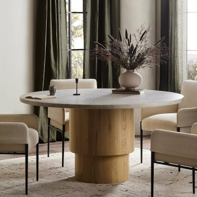 Four Hands Mariah Round Dining Table 60"