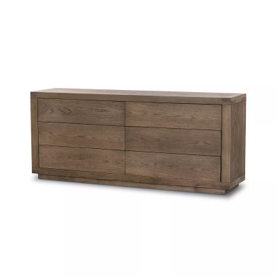 Four Hands Warby 6 Drawer Dresser - Worn Oak Veneer