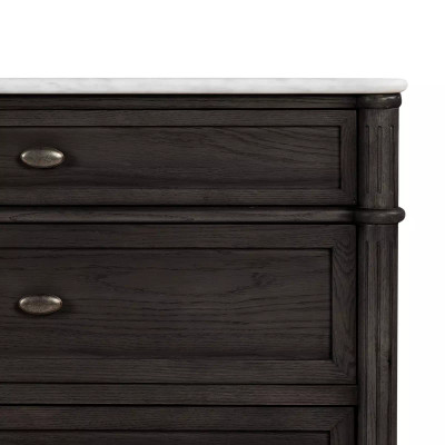 Four Hands Toulouse 6 Drawer Dresser - Distressed Black W/ Polished White