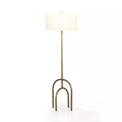 Four Hands Arc Floor Lamp - Antique Brass Iron