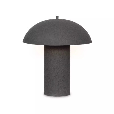 Four Hands Santorini Table Lamp - Matte Black Plaster