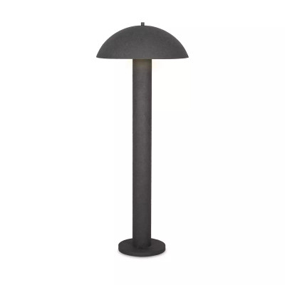 Four Hands Santorini Floor Lamp - Matte Black Plaster