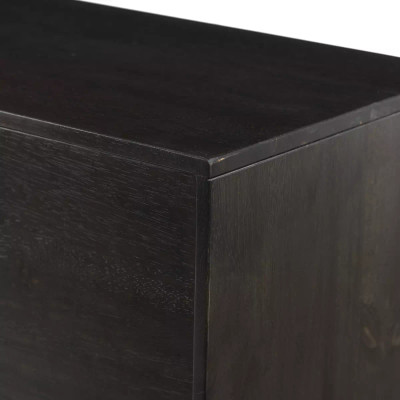 Four Hands Reza Media Console - Worn Black Parawood