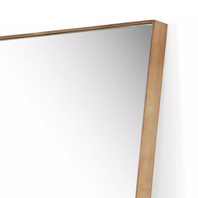 Four Hands Georgina Rectangle Floor Mirror - Polished Brass