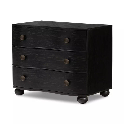 Four Hands Tiago Nightstand - Distressed Black