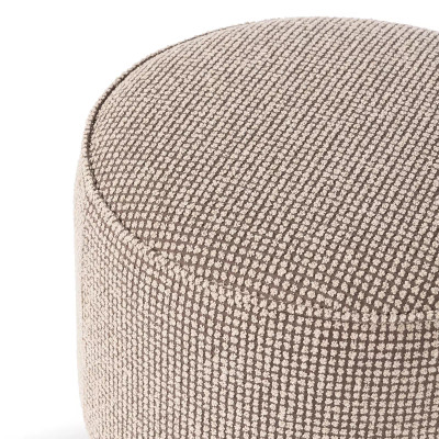 Four Hands Sinclair Round Ottoman - Barrow Taupe