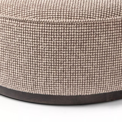 Four Hands Sinclair Large Round Ottoman - Barrow Taupe