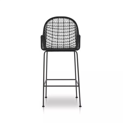 Four Hands Bandera Outdoor Bar Stool - Smoke Black