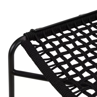 Four Hands Wharton Outdoor Counter Stool - Black Rope