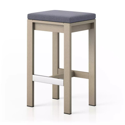 Four Hands Monterey Bar Stool, Washed Brown - Faye Navy (Closeout)