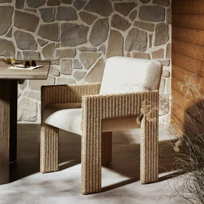 Four Hands Amur Outdoor Dining Chair - Ellor Beige