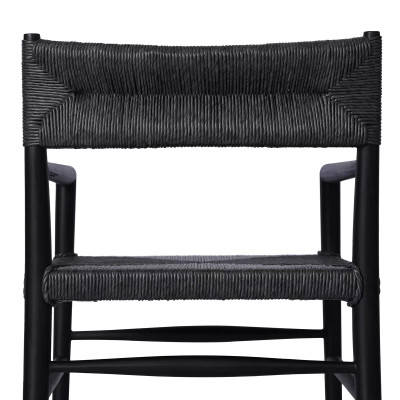 Four Hands Lomas Outdoor Dining Armchair - Black Teak