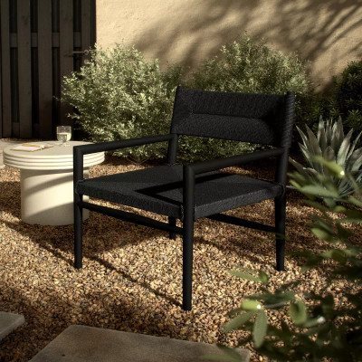 Four Hands Lomas Outdoor Chair - Black Teak