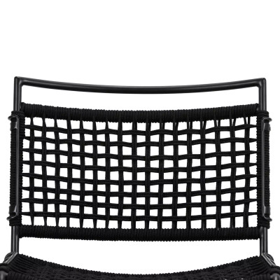 Four Hands Wharton Outdoor Dining Chair - Black Rope