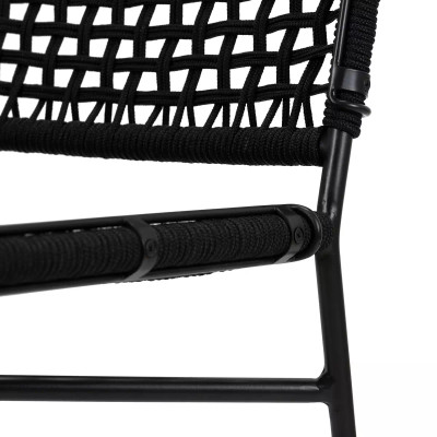 Four Hands Wharton Outdoor Dining Chair - Black Rope