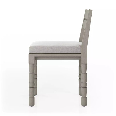 Four Hands Waller Outdoor Dining Chair - Stone Grey - Weathered Grey (Closeout)