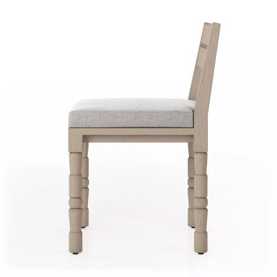 Four Hands Waller Outdoor Dining Chair - Stone Grey - Washed Brown (Closeout)