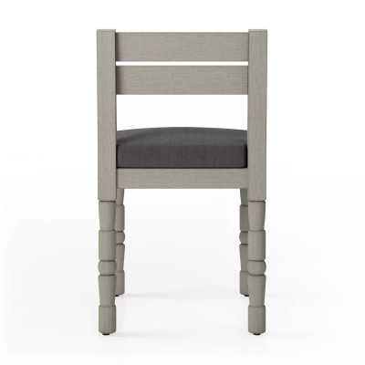 Four Hands Waller Outdoor Dining Chair - Charcoal - Weathered Grey (Closeout)