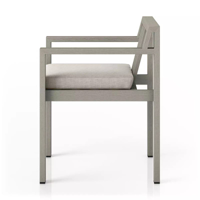 Four Hands Monterey Outdoor Dining Armchair, Weathered Grey - Stone Grey (Closeout)