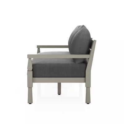 Four Hands Waller Outdoor Sofa - Charcoal - Weathered Grey - 82" (Closeout)