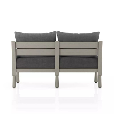 Four Hands Waller Outdoor Sofa - Charcoal - Weathered Grey - 56" (Closeout)