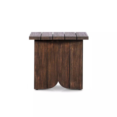 Four Hands Joette Outdoor End Table - Stained Saddle Brown
