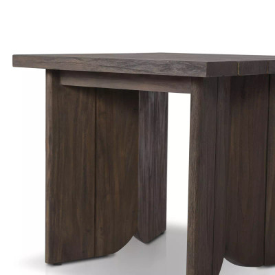 Four Hands Joette Outdoor End Table - Stained Saddle Brown