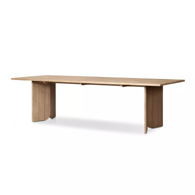 Four Hands Joette Outdoor Dining Table - Washed Brown