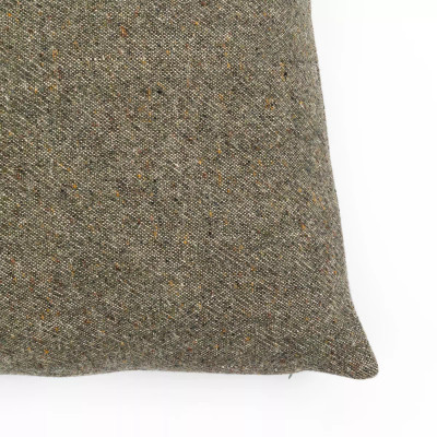 Four Hands Stonewash Linen Pillow - Hasselt Olive Green