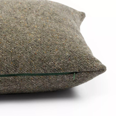 Four Hands Stonewash Linen Pillow - Hasselt Olive Green