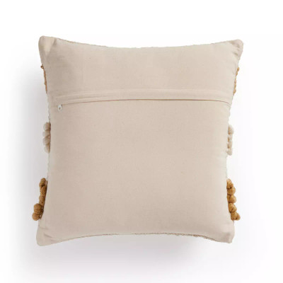 Four Hands Textured Stripe Pillow, Set Of 2 - 20X20" - Ochre & White (Closeout)