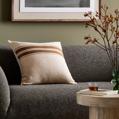 Four Hands Handwoven Merido Pillow - Beige - 22X22 - Cover Only (Closeout)