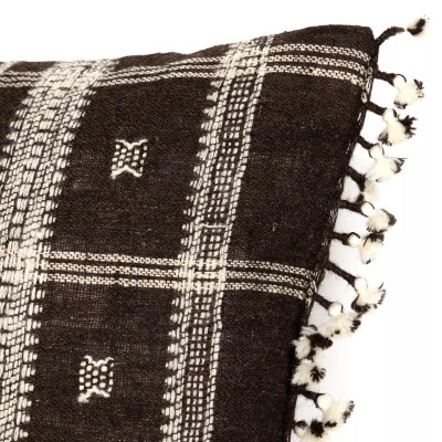 Four Hands Bhujodi Pillow - Bhujodi Chocolate - 22X22" - Cover Only (Closeout)