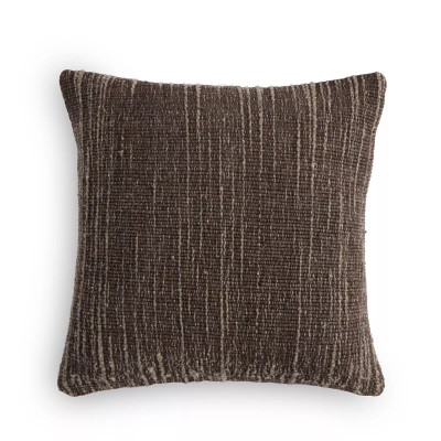 Four Hands Handwoven Stripe Wool Pillow - 20"X20" - Grey Wool