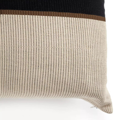 Four Hands Handwoven Merido Pillow - Black - 22X22 - Cover Only