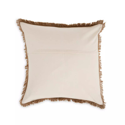 Four Hands Handwoven Eyelash Pillow - Khaki Cotton - 22"X22" - Cover + Insert