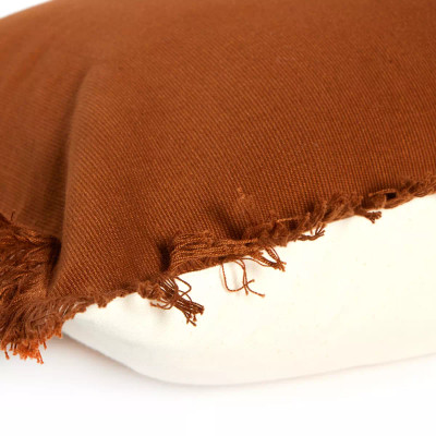 Four Hands Handwoven Eyelash Pillow - Rust Cotton - 16"X24" - Cover Only (Closeout)