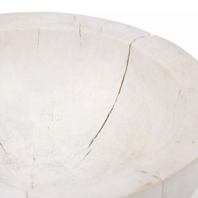 Four Hands Large Turned Pedestal Bowl - Ivory