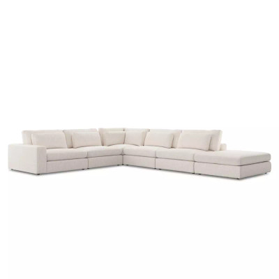 Four Hands Bloor 5 - Piece Sectional - Laf Sofa W/ Ottoman - Essence Natural