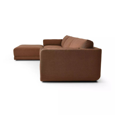 Four Hands Toland 3 - Piece Sectional W/ Ottoman - Bartin Rust