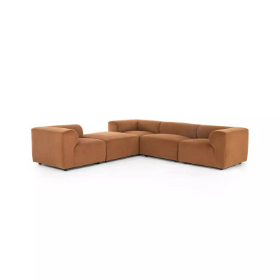 Four Hands BYO: Collins Sectional - Corner Piece - Modern Velvet Tobacco (Closeout)