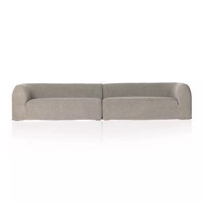 Four Hands Ainsworth Slipcover - Broadway Stone 2 Piece Sofa Sectional