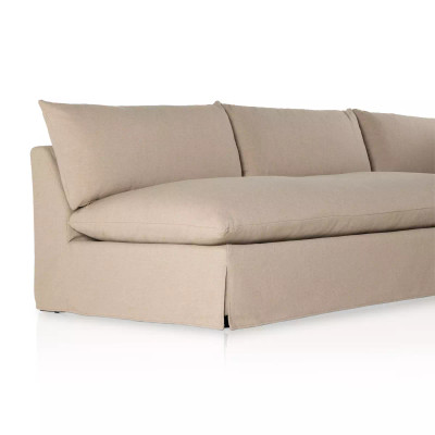 Four Hands Grant Slipcover 3 - Piece Sectional - 114" - Antwerp Taupe