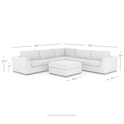 Four Hands Colt 3 - Piece Sectional With Ottoman - Heirloom Cigar