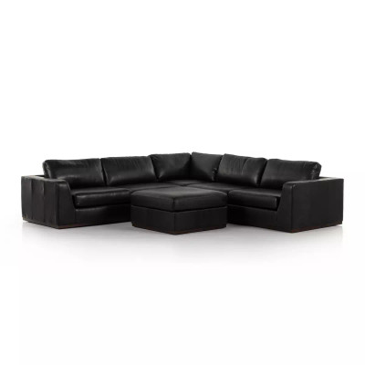 Four Hands Colt 3 - Piece Sectional With Ottoman - Heirloom Black