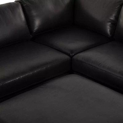 Four Hands Colt 3 - Piece Sectional With Ottoman - Heirloom Black